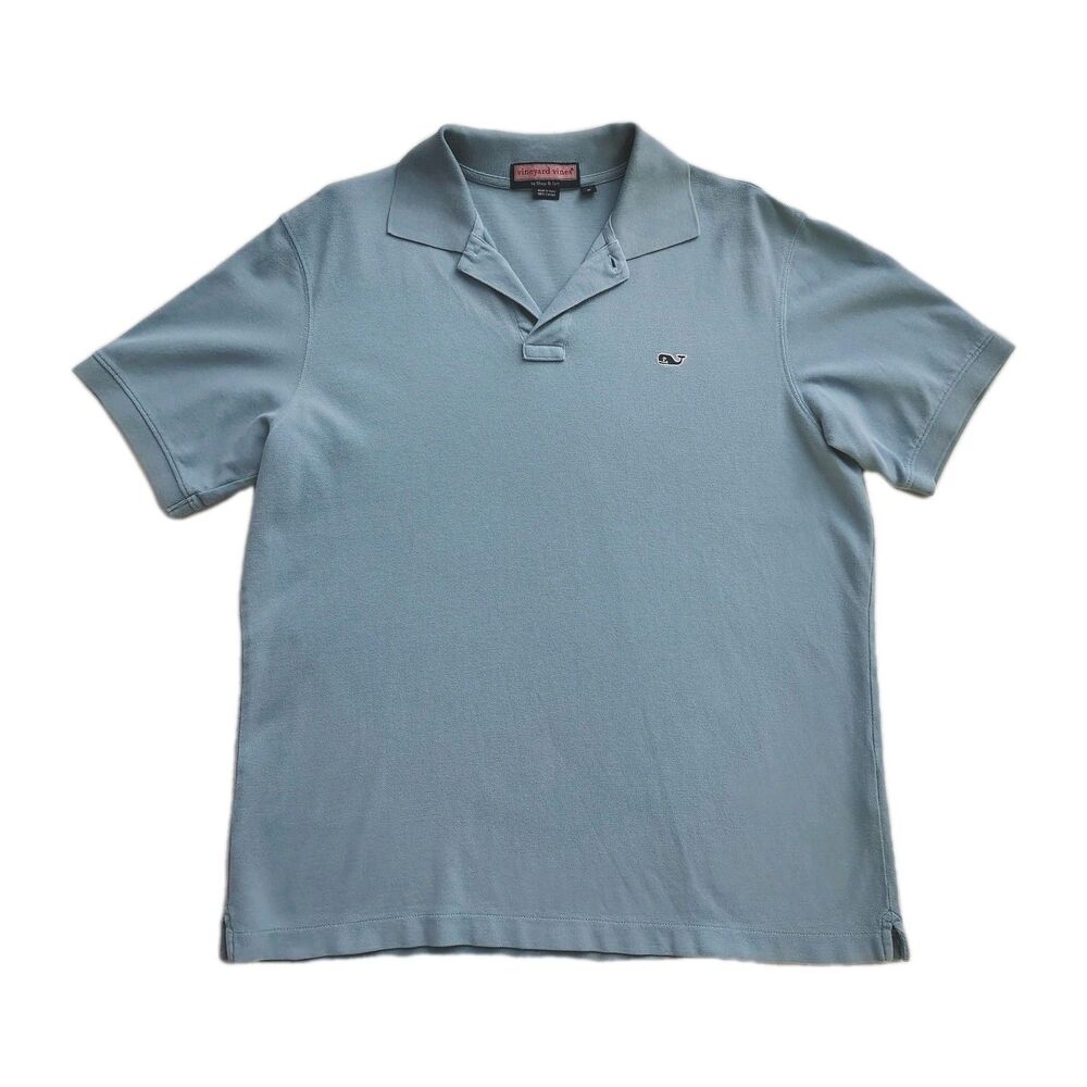 Vineyard Vines Mens Polo Light Blue Size Medium